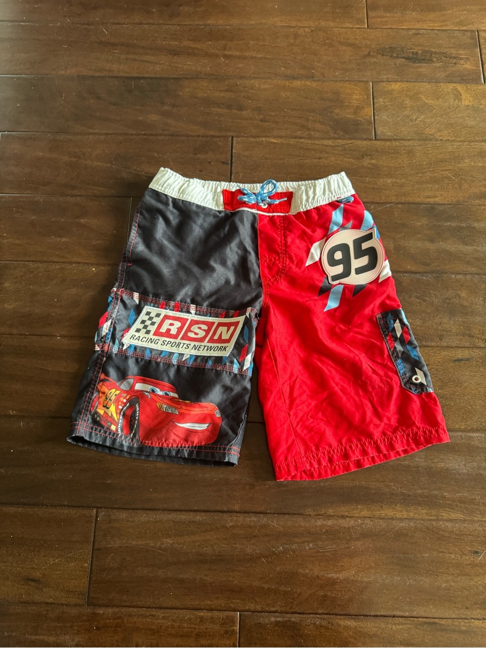 Disney Red and Black Lightning McQueen Racing Shorts